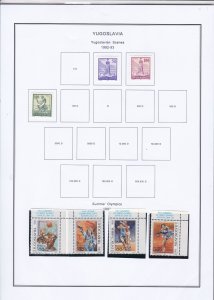 yugoslavia surcharges of postal service type & scenes 1990s stamp page ref 18317