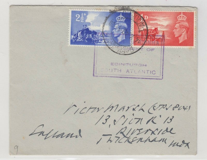 GB 1948 Cover To Twickenham Tristan Da Cunha Cachet Paquebot CDS Scarce J6056