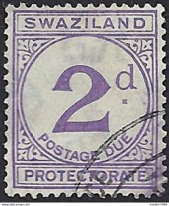 SWAZILAND 1933 KGV 2d Pale Violet Postage Due SGD2 Used