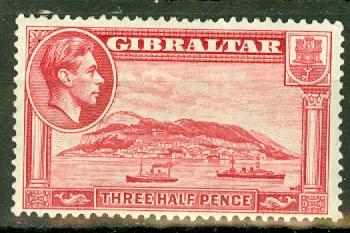 Gibraltar 109b mint CV $190