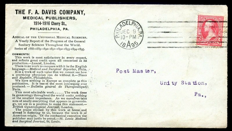 U.S. T III 1st Bur. Iss. on Davis Medical Publishers 1895 Ad Cover