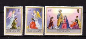 Isle of Man Sc 763-5 1997 Christmas stamp set  NH