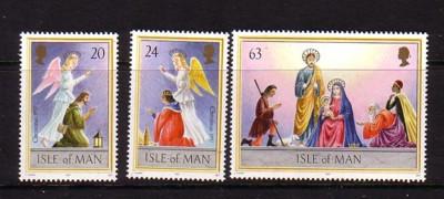 Isle of Man Sc 763-5 1997 Christmas stamp set  NH