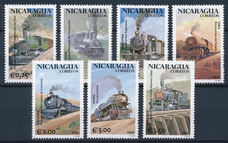 [61378] Nicaragua 1991 Railway Train Elsenbahn Chemin De Fer  MNH