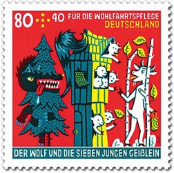 Scott #B1166 Wolf and Goats Fable S/A MNH