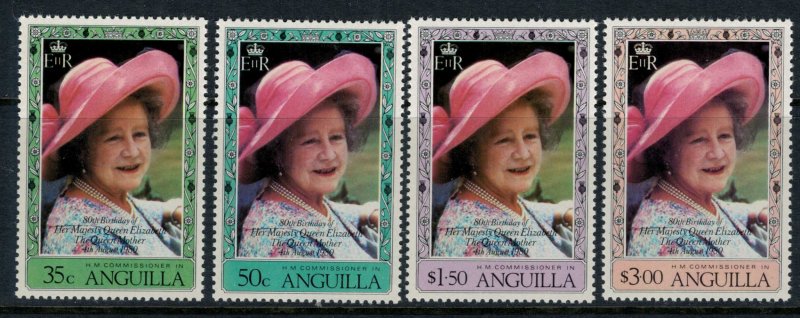 Anguilla #394-7* NH  CV $4.00 Queen Mum