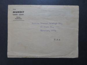 Portugal 1930s Commercial Cover to USA / Sm Edge Tears - Z8409