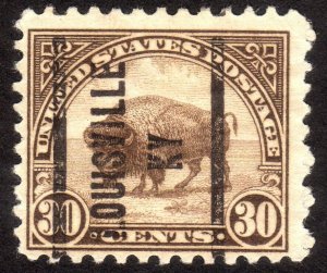 1931, US 30c, American Buffalo, Used, Louisville precancel, Sc 700