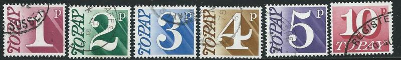 Great Britain  Scott J80-J84, J86  Used