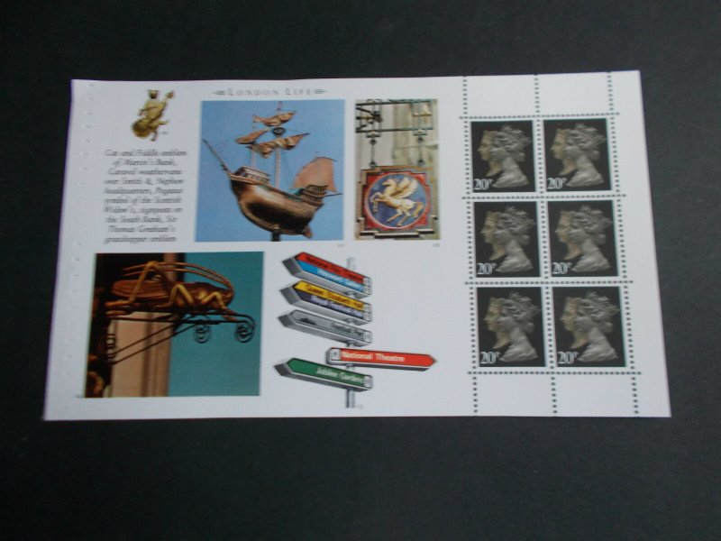 1990 SG X1469n Prestige Booklet Pane (Signs) Ex-London Life DX11 Superb M/N/H