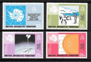 British Antarctic Territory Scott 82-85 MNHOG - SCV $1.85