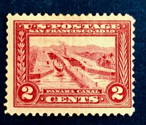 US scott# 398 MH OG 1913 2c Panama-Pacific Exposition