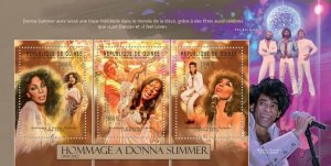 GUINEA - 2012 - Donna Summer - Perf 3v Sheet - Mint Never Hinged