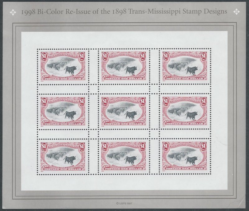 US Mint Sheet #3210, Trans-Mississippi, MNH*-