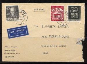 Berlin # 9N93 + 9N99-100 On Cover. CV for stamps only $ 28.75 (23)