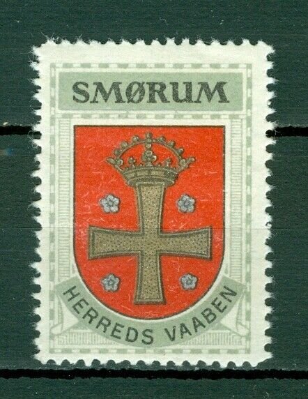 Denmark. Poster Stamp 1940/42. Mnh. District: Smorum. Coats Of Arms. Cross,Crown