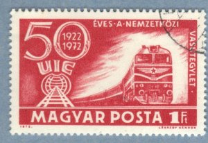 HUNGARY SCOTT# 2177 CTO 1f 1972 UIC TRAINS