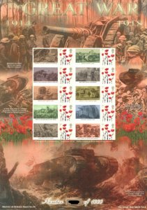 BC-414 2013 History of Britain 96 Great war no. 32 sheet U/M