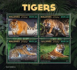 MALDIVE 2019 - Tigers / minisheet