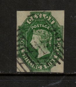 Ceylon #12 (SG #11a) Used Fine **With Certificate**