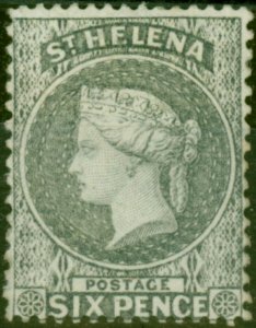 St Helena 1876 6d Milky Blue SG25 Fine & Fresh Mtd Mint