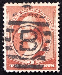 U.S. Used Stamp Scott #210 2c Washington, Superb. B Duplex Cancel. A Gem!