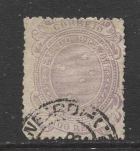 Brazil - Scott 101 - Shades- Definitive -1890 -Used - Single 100r Stamp