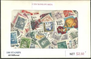 Czechoslovakia Mix, 100 All Different, Used**-