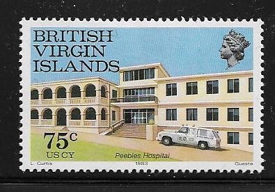 VIRGIN ISLANDS  449   MINT HINGED, PEEBLES HOSPITAL ISSUE