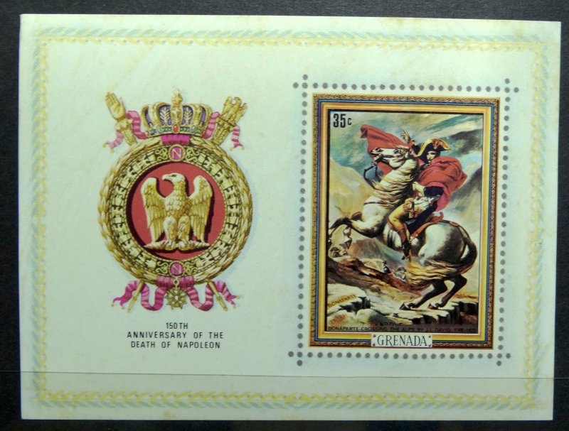 GRENADA 1971 SC# 415a Imp Souvenir Sheet 150th Anniv. Death Of Napoleon MNH