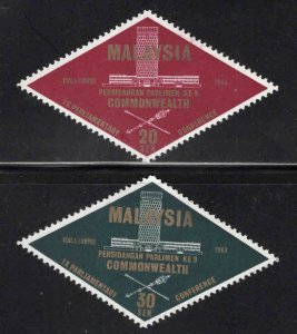 Malaysia Scott 7-8 Mint Hinged MH* Parliament set