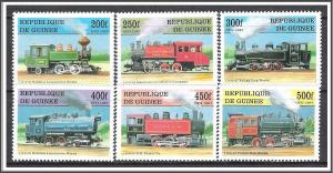 Guinea #1450-1455 Trains Complete Set MNH