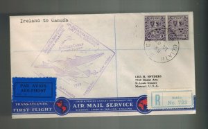 1939 Baile Ireland First Flight Cover to Canada FFC Imperial Airways 3