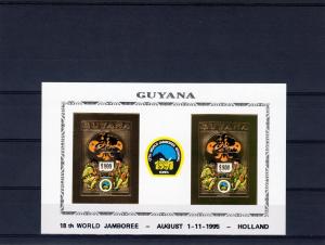 Guyana 1995 Chess/Scouts ovpt.Holland Jamb.Gold Shlt (2)  Imperforated