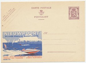 Publibel - Postal stationery Belgium 1948 Seaside resort - Nieuwpoort - Water sk