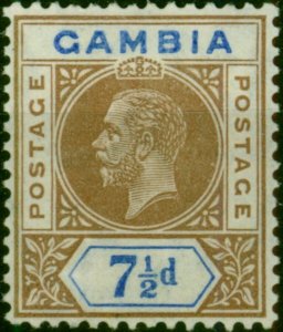 Gambia 1912 7 1/2d Brown & Blue SG95 Fine MM