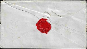 10-cent Stampless Cover... Postmarked Mobile Alabama