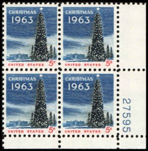 US #1240 CHRISTMAS MNH LR PLATE BLOCK #27595