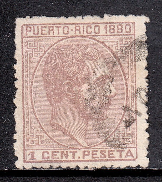 Puerto Rico - Scott #13 - Used - Perf crease LR cnr., pencil/rev. - SCV $13