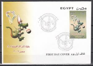 Egypt, Scott cat. 1962. Africa Cup, Soccer issue on a First day cover. ^