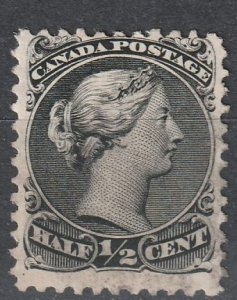 Canada Large Queen #21ii, iv Spur and Line above P variety,  12x12  (~1668)
