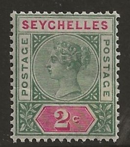 Seychelles  1  1890  2 cents  fine mint  hinged