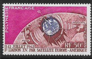 FRENCH POLYNESIA SG23 1962 TRANSATLANTIC TELEVISION SATELLITE MTD MINT