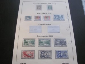 SWITZERLAND USED STAMPS & COVERS COLL. ON PAGES 1930-2005 $2K-$3K CAT. XF (191)