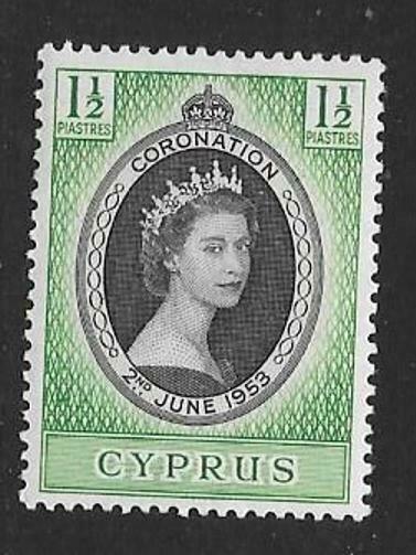 CYPRUS SG172 1953 CORONATION MNH