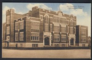 CANADA POSTAL HISTORY - EDMONTON ALBERTA McCauleys School  POSTCARD