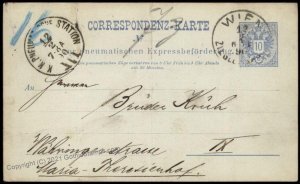 Austria Empire 10Kr Rohrpost Pneumatic Mail Postal Stationery Card G67584