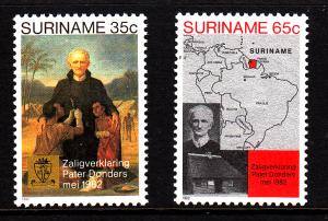 Surinam MNH Scott #598-#599 Set of 2 Beatification of Father Petrus Donders