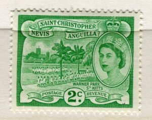 NEVIS ST. CHRISTOPHER; 1954 early QEII pictorial issue MINT MNH 2c. value