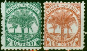 Samoa 1899 Colour Change Set of 2 SG88-89 Fine MM